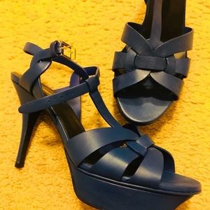 YSL TRIBUTE 105 Royal Blue Women Shoes